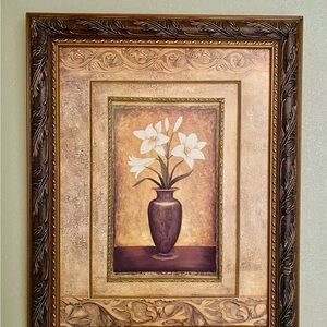Elegant Framed Floral Art